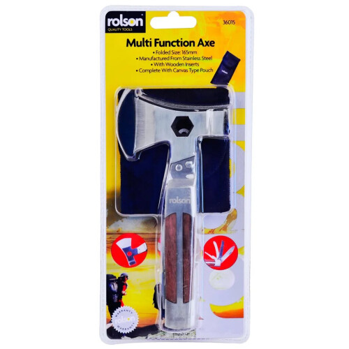 Rolson Multi Function Axe 36015 with Carry Case: Great for Camping