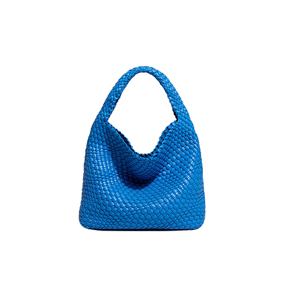 Ladies Woven Large Capacity Handbag Klein blue-image-OPC-PC5VPRV-NEW