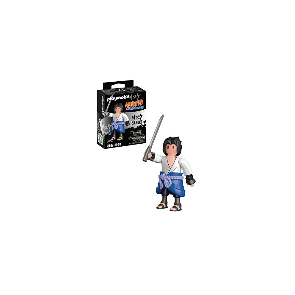 Playmobil 71097 Naruto: Sasuke Figure Set, Naruto Shippuden Anime Collectors Figure, Playset For Children And Fans 5-99 Years