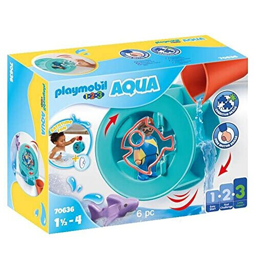 PLAYMOBIL Playmobil 1.2.3 Aqua Νερόμυλος με Μωρό Καρχαρία