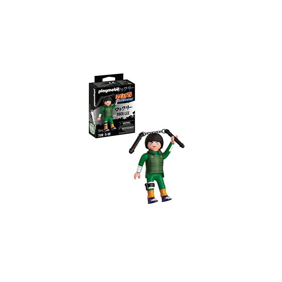 Playmobil 71118 Naruto: Rock Lee Figure Set, Naruto Shippuden anime collectors figure, playset for children and fans 5-99 years