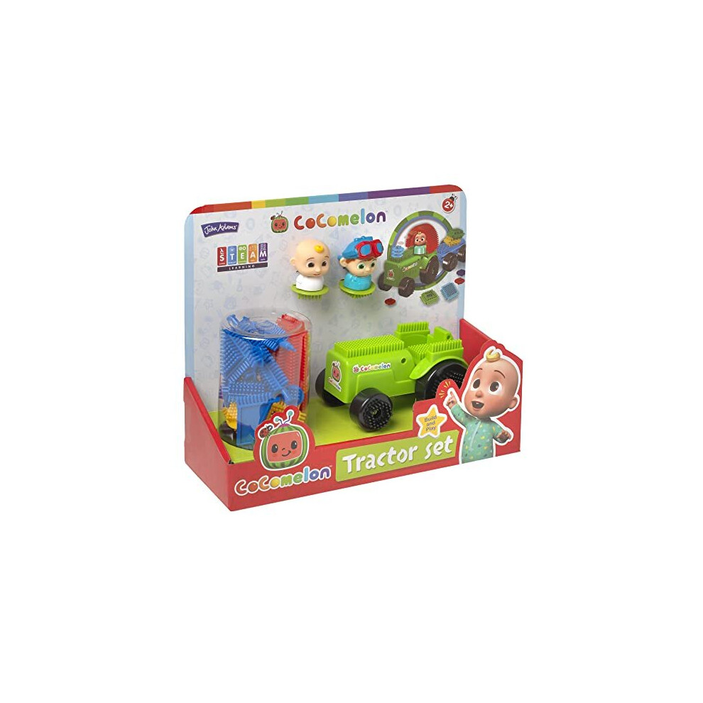 John Adams | Fun Bricks Cocomelon Tractor Set: Build And Play! | Preschool Building Blocks | Ages 2+