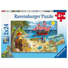 Ravensburger Πειρατές και Γοργόνες 2 x 24 Τεμαχίων Παζλ για Παιδιά - 05676