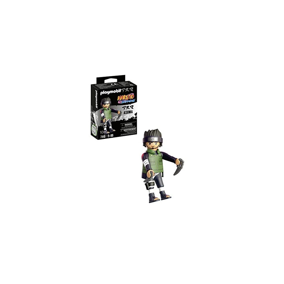 Playmobil 71119 Naruto: Asuma Figure Set, Naruto Shippuden Anime Collectors Figure, Playset For Children And Fans 5-99 Years