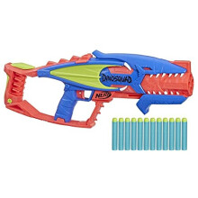 Nerf DinoSquad Terrodak, 12 Nerf Elite Darts, Dinosaur Design, 4 Dart Toy Foam Nerf Blaster for Kids Outdoor Games