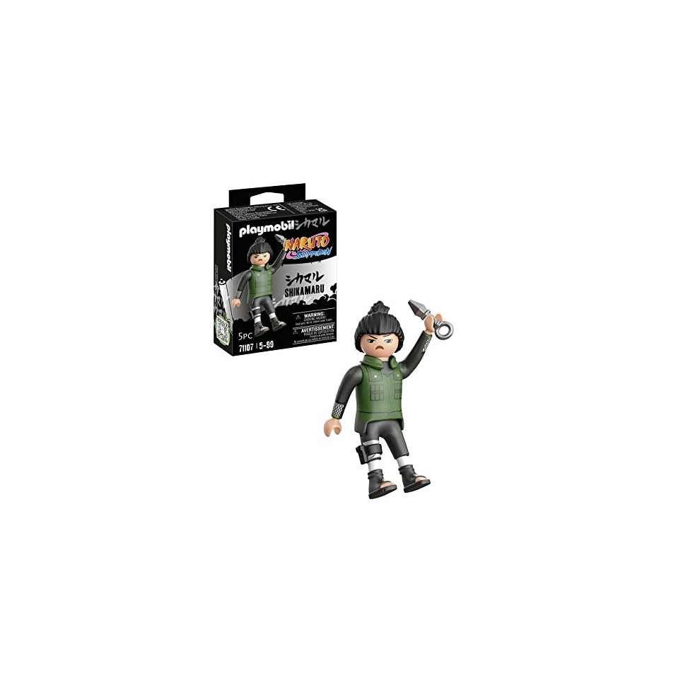 Playmobil 71107 Naruto: Shikamaru Figure Set, Naruto Shippuden anime collectors figure, playset for children and fans 5-99 years