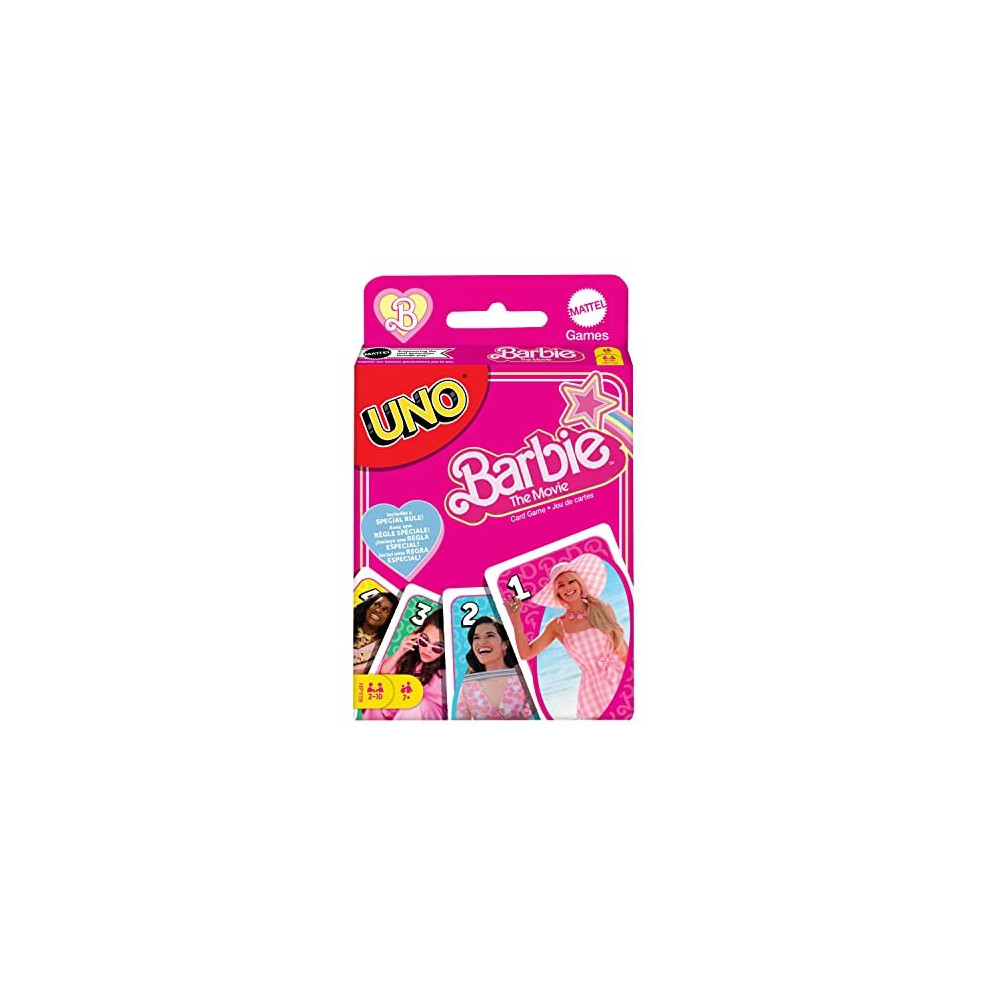 Mattel ?Uno Barbie The Movie Card Game, Inspired By The Movie For Family Night, Game Night, Travel, Camping And Party??, Hpy59