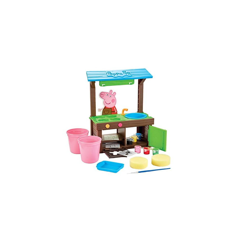 Peppa Pig 07614 Peppa's Art Bench, Preschool Craft, Garden Play, Gift for 3-5 Year Old, Multi-Color