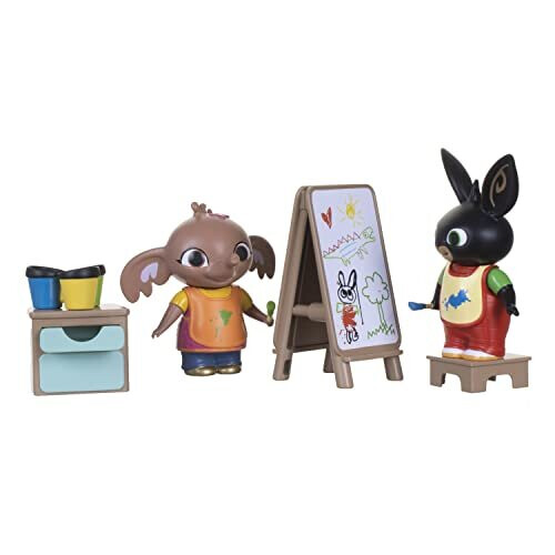Bing Bing toys paint figure set. Posable figures compatible with other playsets. Perfect toddler toys from the CBeebies TV show.