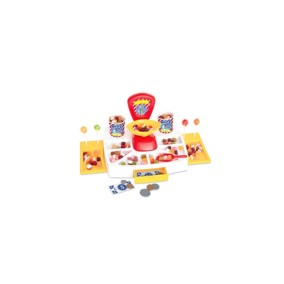 Casdon 51950 Pick and Mix Toy Sweet Shop Display for Children Aged 3+, Includes Working Scales, New Colourway