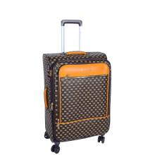 (Brown, Medium: H: 68 x L: 44 x W: 29/34 cm) TSA 8 Wheel Spinner Soft Strong PVC Expandable DIPLOMAT Brown