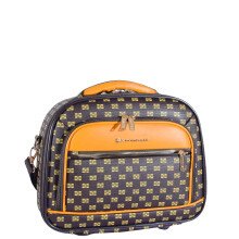 (Brown, Cosmetic Bag: H: 34 x L: 31 x W: 12 cm) TSA 8 Wheel Spinner Soft Strong PVC Expandable DIPLOMAT Brown