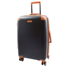 (Black, Medium Check-in Size) Classic 4 Wheel Hard Shell Luggage Expandable Lightweight Suitcases Travel Bags Cruiser Black
