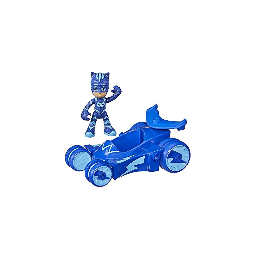 PJ MASKS Cat-Car Preschool Toy, Catboy Car with Catboy Action Figure for Kids Ages 3 and Up, Multicolor,F2131