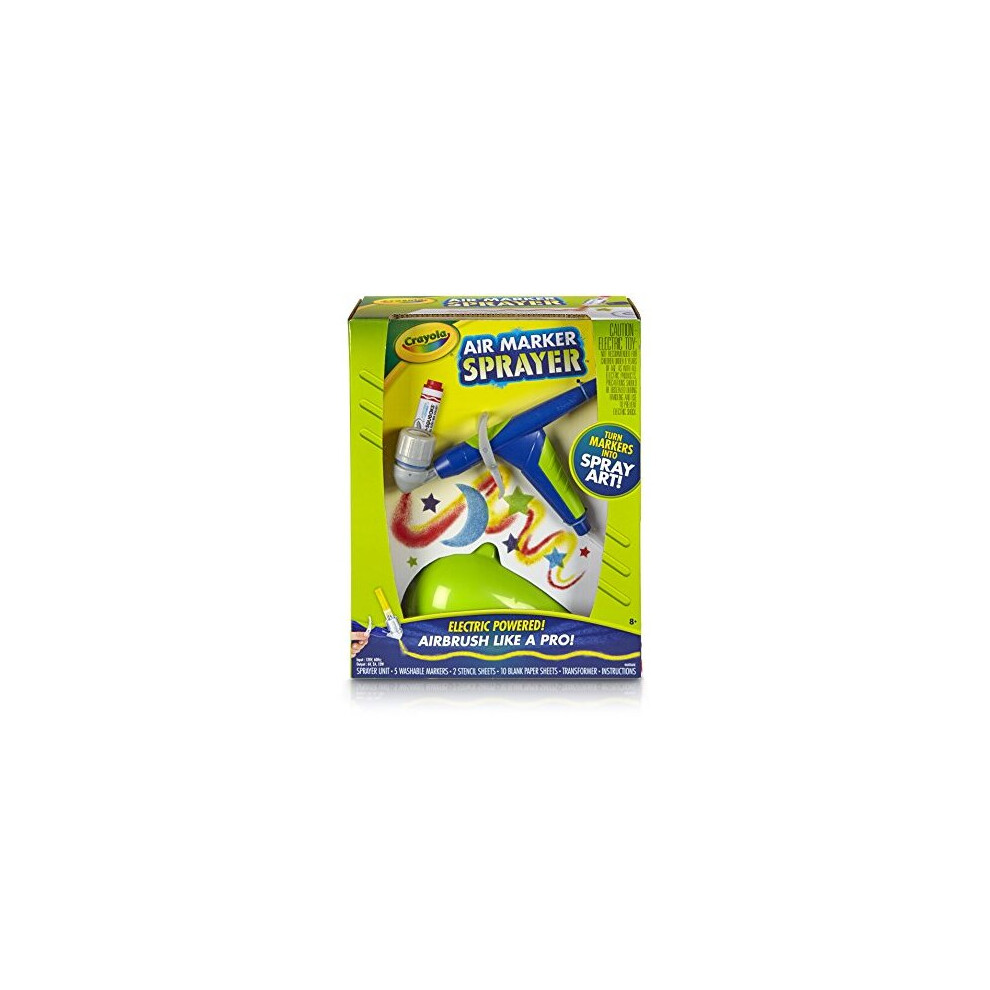 Crayola Air Marker Sprayer Airbrush Kit, Gift For Kids Age 8, 9, 10