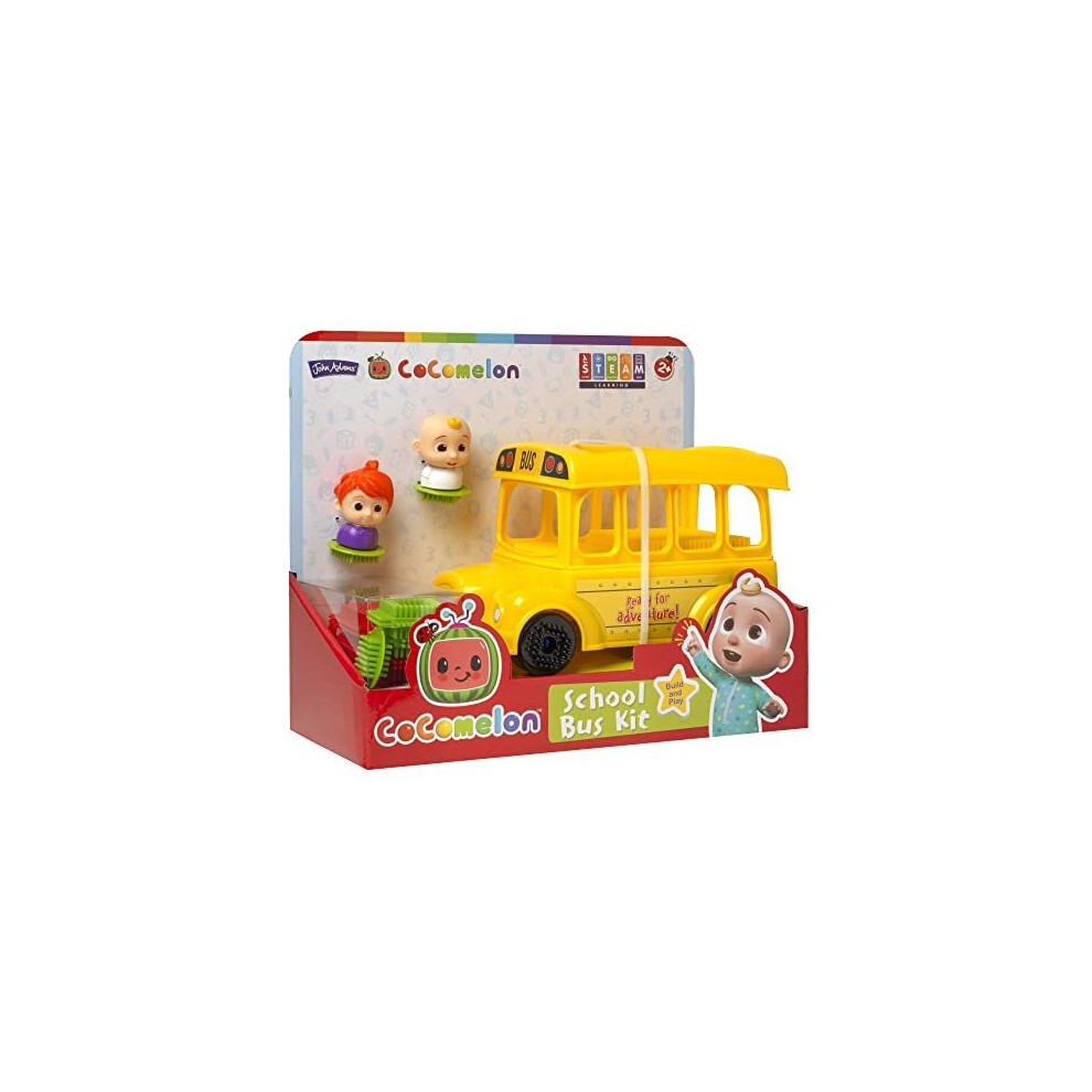 John Adams | Fun Bricks CoComelon School Bus Kit: Build and play! | Preschool Building Blocks | Ages 2+