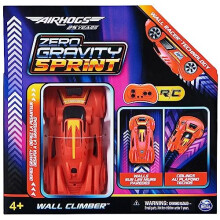 Air Hogs, Zero Gravity Sprint Wall Climber, USB-C Rechargeable Wall Racer, Red Indoor RC Car, Over 10.2cm, Kids Toys for Ages 4 and up