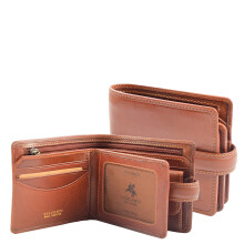 Mens Luxurious Leather Wallet Handmade Rich Tan Colour RFID Blocking Gift Boxed Kane