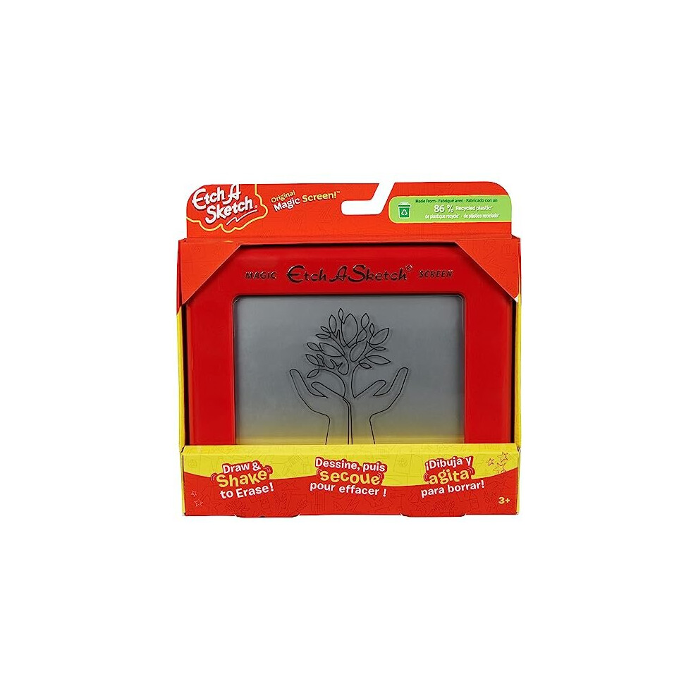 Etch A Sketch 6066719, Original Magic Screen, 86% Recycled Plastic, Creative Classic Toys for Kids Environment Engaged for Boys and Girls Ages 3+