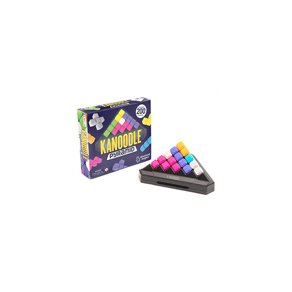 Learning Resources Kanoodle Pyramid Brain and Logic Puzzle Challenge Game, Logic Puzzle Games for Kids, 200 2D and 3D Puzzles, Ages 7+