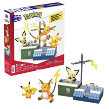 MEGA Pokémon Action Figure Building Toys for Kids, Pikachu Evolution Set with 160 Pieces, 3 Poseable Characters, 8 Year Old Gift Idea