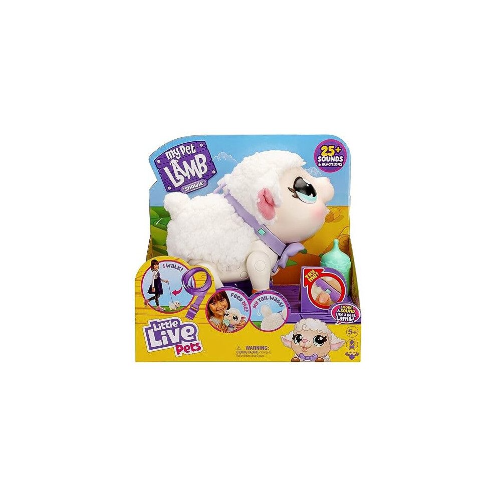 Little Live Pets My Pet Lamb Soft and Wooly Interactive Toy Lamb That Walks Dances 20 Sounds Reactions Batteries Included For Kids Ages 5