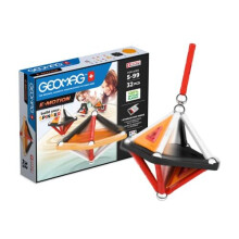 Geomag, E-Motion Panels, Magnetic Constructions, Make a Spinning Top, 32-Piece Pack, 100% Recycled Plastic, White