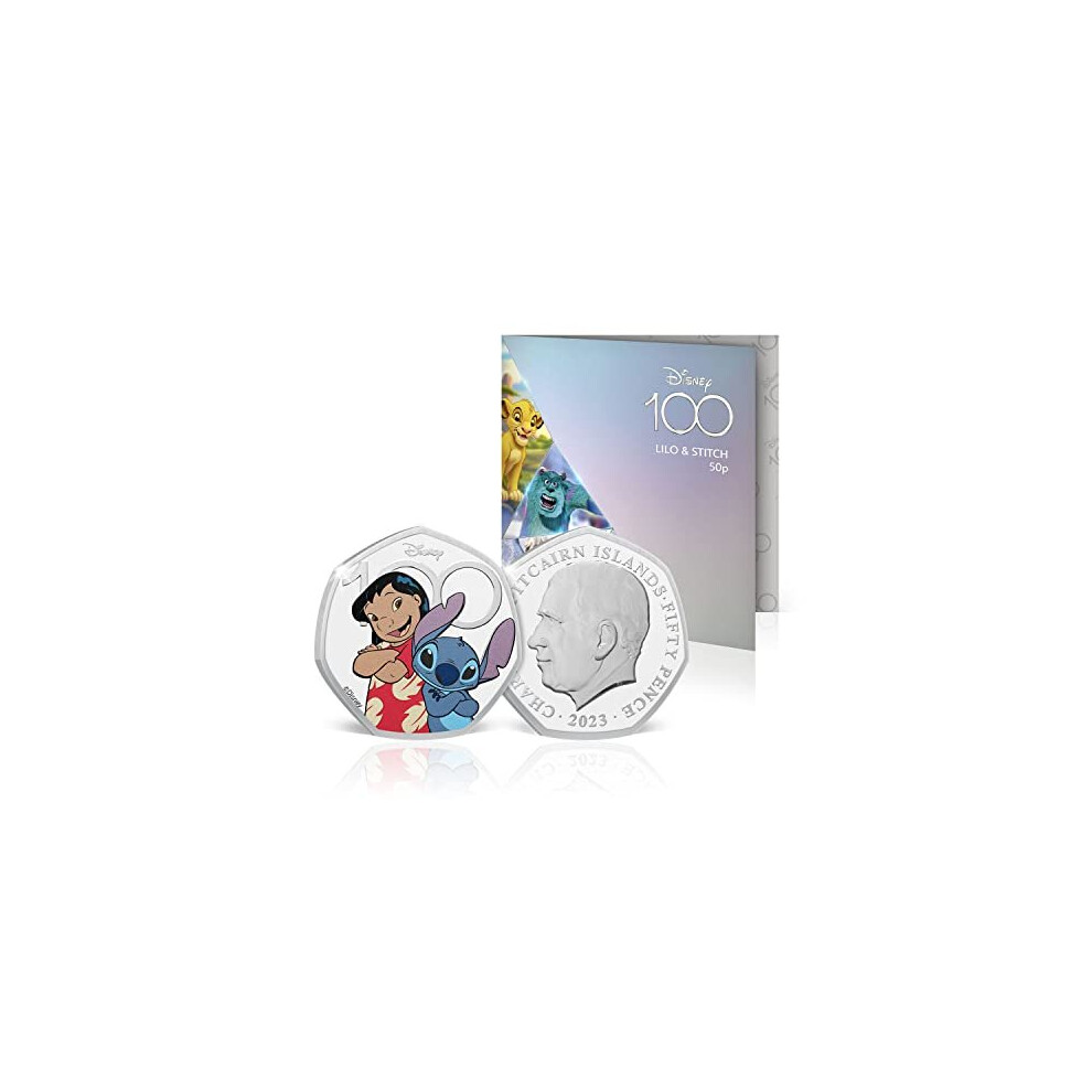 Disney 100th Anniversary Lilo & Stitch 50p Brilliant Uncirculated Colour Coin