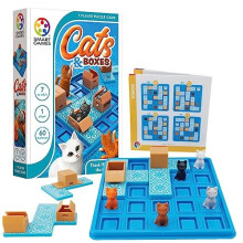 SmartGames - Cats & Boxes, Puzzle Game with 60 Challenges, 7+ Years