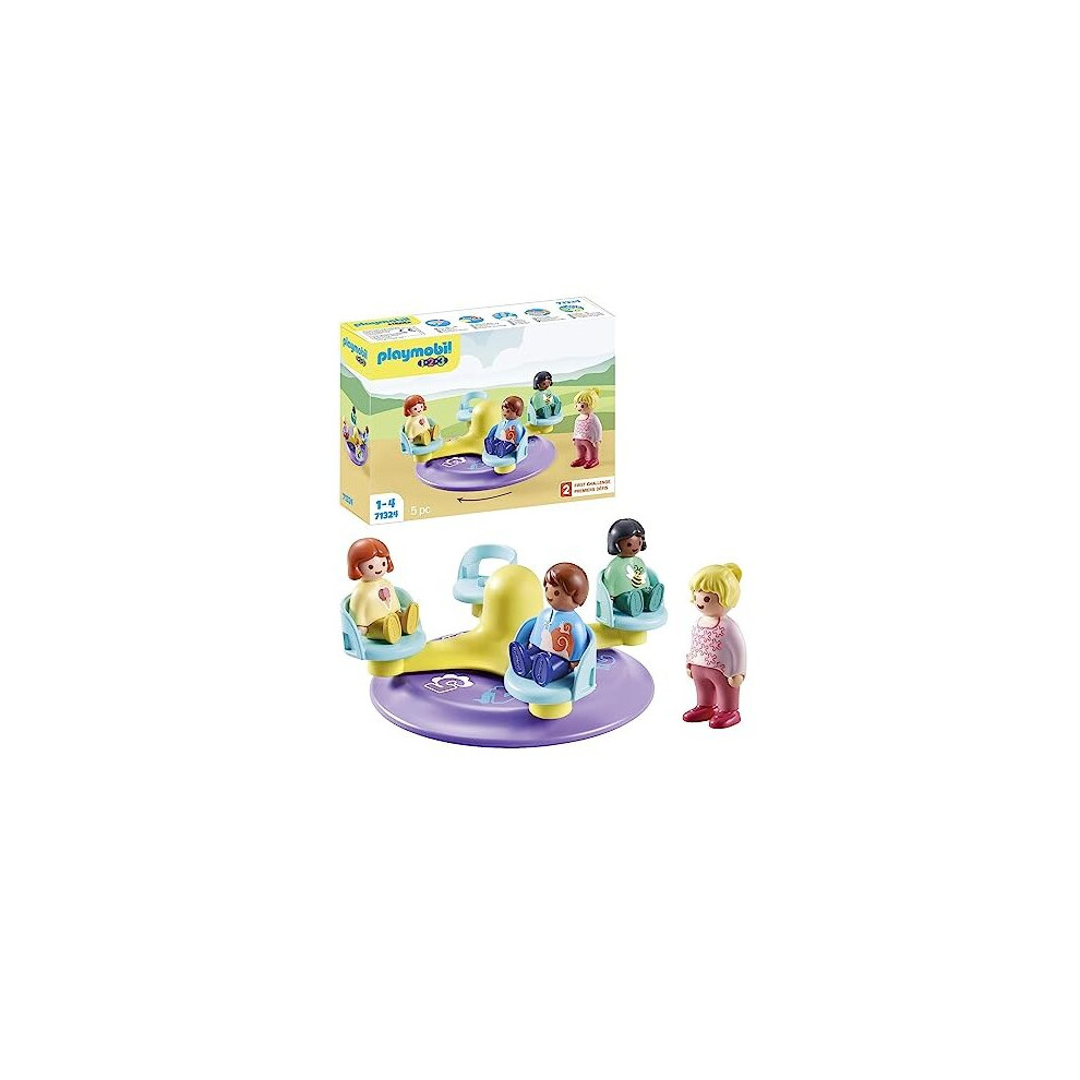 Playmobil 71324 1.2.3: Number Merry-Go-Round, Educational And First Counting Toy For Toddlers, Playsets Suitable For Children Ages 12 Months+