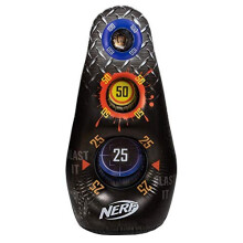 Nerf Inflatable Target, 4 Tall Practice Device  3 Score Zones, Water Filled Base  Great for Outdoor & Indoor Play