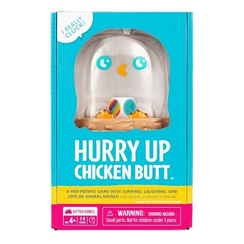 Exploding Kittens Exploding Kittens Hurry Up Chicken Butt Gioco di Carte 2-6 Giocatori - 4+ Anni - 2 Minuti per Giocare