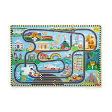 Melissa & Doug 31009 Race Around The World Tracks Cardboard Jigsaw Floor Puzzle