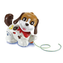 VTech Baby Walk & Woof Puppy, Pull-Along Baby Toy Dog with Music, Letters & Phrases, Interactive Gift for Infants 1, 2, 3 years +, English version
