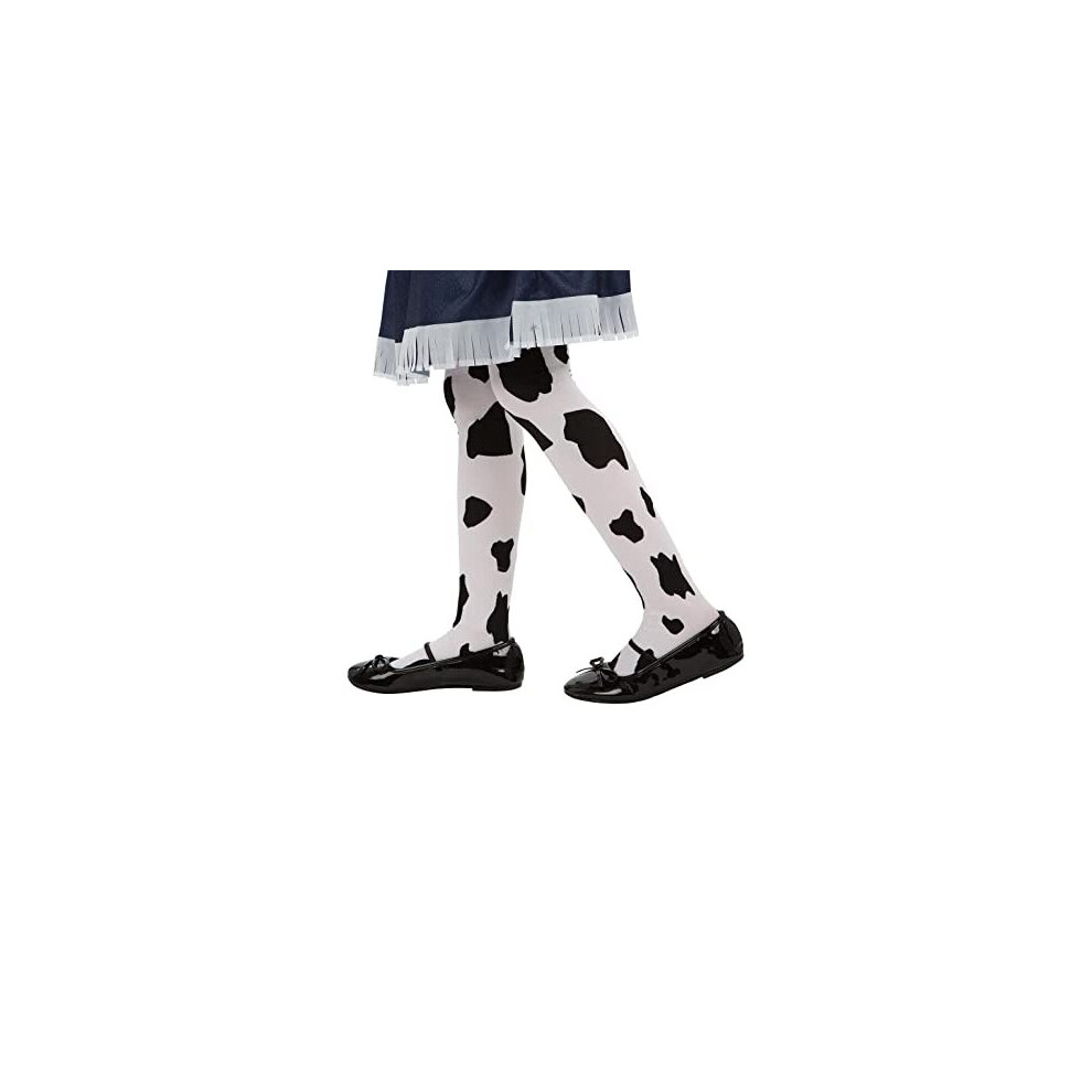 Smiffys 53126, Cowgirl Cow Print Tights, Girls, One Size