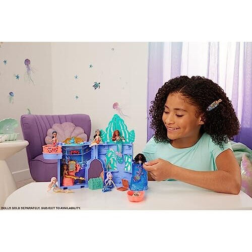 Disney Mattel Disney Μικρή Γοργόνα Παίξτε με την Άριελ, Στοίβαγμα με Κούκλα και 10 Αξεσουάρ 1