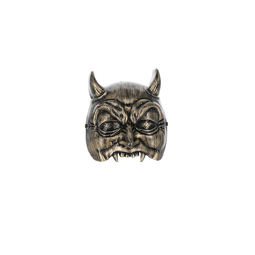 Smiffys 52844 Venetian Devil Masquerade Mask, Men, Gold, One Size