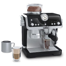 Casdon DeLonghi Barista Coffee Machine | Toy Coffee Machine For Children Aged 3+ | Features Realistic Sounds & Magic Coffee Reveal!