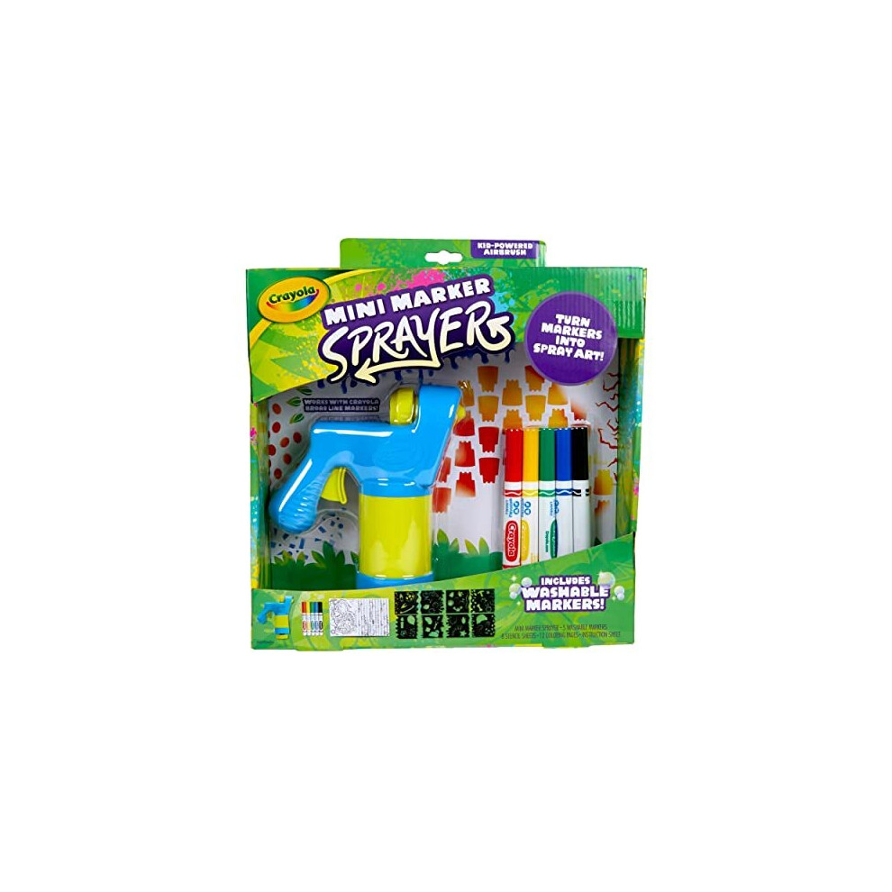 Crayola Mini Marker Sprayer, Marker Airbrush Kit, Gift for Kids