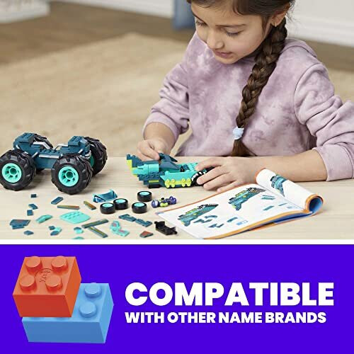 MEGA MEGA Construx Hot Wheels Monstres Camions Jouet Ensemble de Construction, MEGA-Wrex, 187 Pièces 1