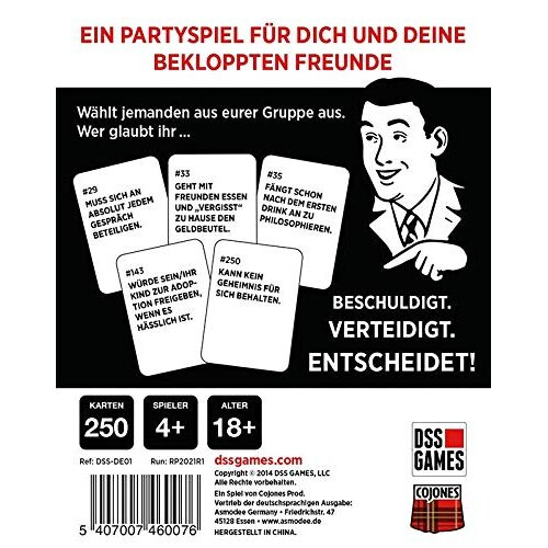 Asmodee Asmodee Drunk, Stoned or Stupid, Party Game, Card Game, German 2