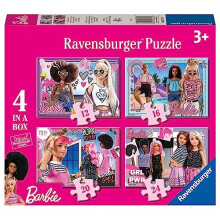 Ravensburger 3174 Barbie Jigsaw Puzzles - Box Set of 4 (12/16/20/24 pcs) for Kids Ages 3+