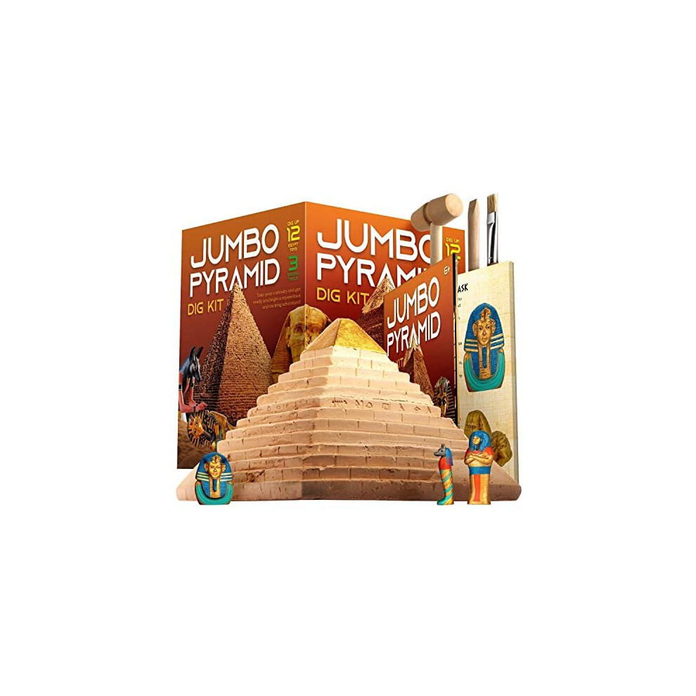 Ancient Egyptian Pyramids Dig Kit Gem Excavation Set STEM Science Educational Toys Archaeology Gifts for Boys & Girls