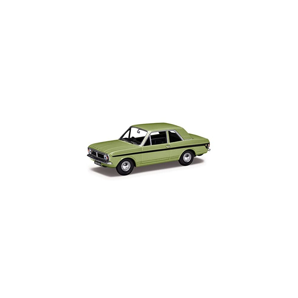 Corgi Ford Cortina Mk2 Lotus - Fern Green - Corgi Vangaurds Diecast Model