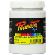 Permaset Aqua Supercover 300ml Fabric Printing Ink - White