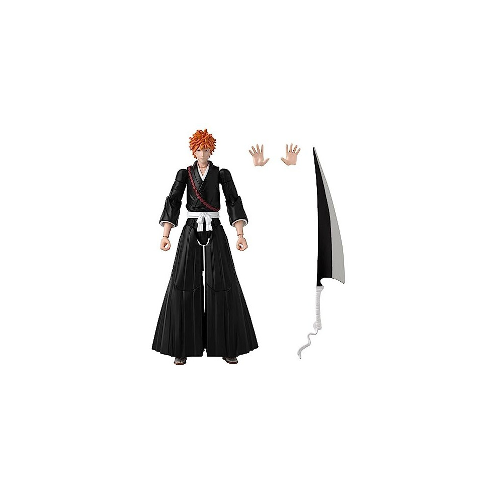 Anime Heroes Bleach Figures Kurosaki Ichigo Action Figure Articulated Anime Figure With Swappable Arms And Faces Bandai Bleach Action Figures, 17 cm