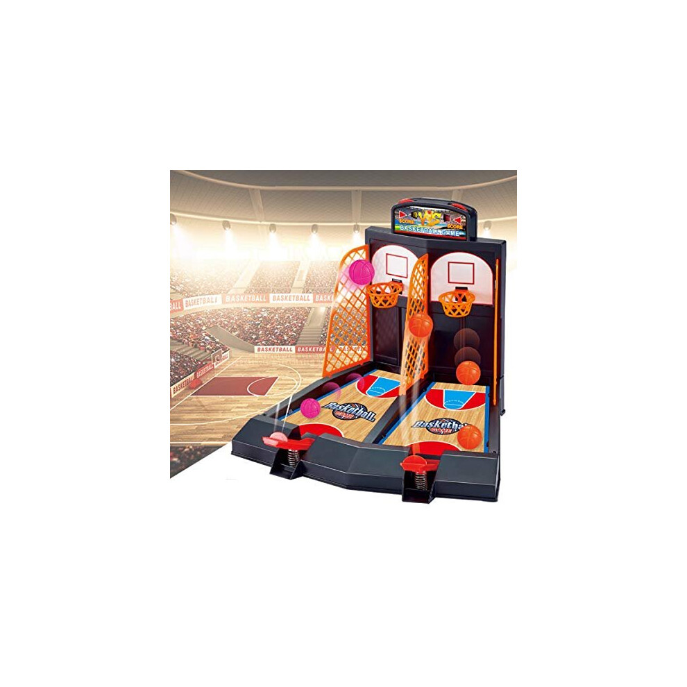 Coolstuffx Tabletop Basketball Game, portable desktop game with Score Board. Basketball Shooting Family Fun Game, 2 players, Age 3+