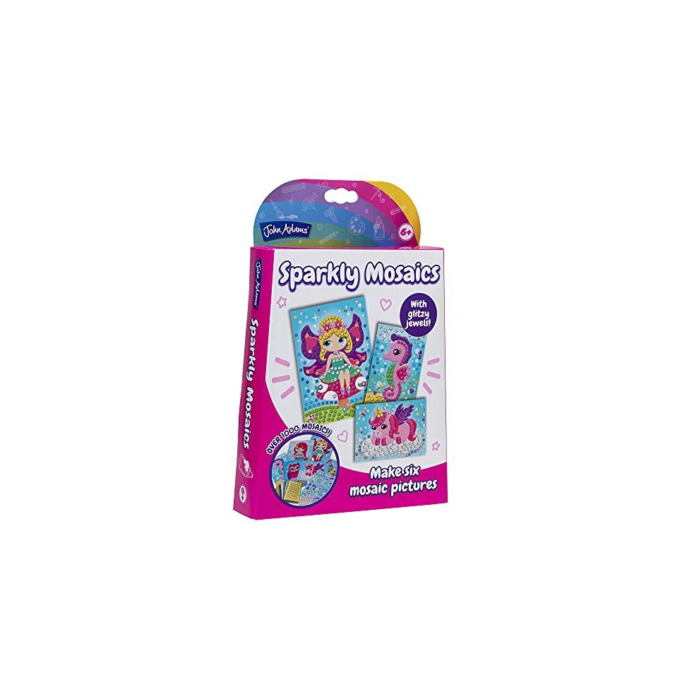 John Adams | Sparkly Mosaics Craft Kit: Make 6 Sparkly Mosaic Pictures | Arts & Crafts | Ages 6+