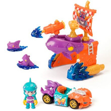 T-RACERS Pirate Shark  Pirate ship with 1 exclusive driver and 1 exclusive car.