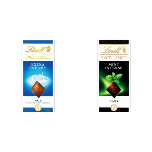 Lindt 2 Lindt Extra Creamy + 2 Lindt Mint Intense